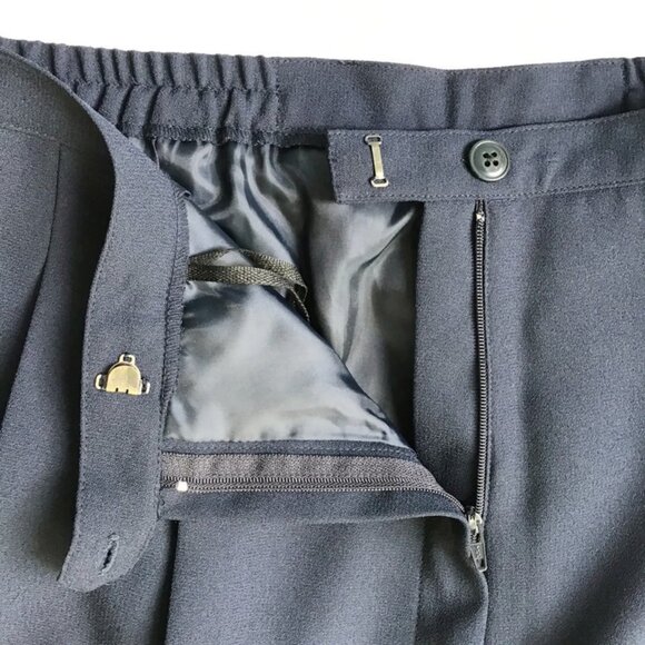 Kasper for Dillards Womens Suit 16W 3 Pc. Jacket Skirt Pants Navy Blue Business - Picture 13 of 16